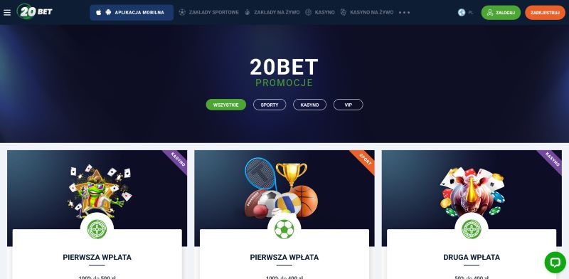 20bet - promocje